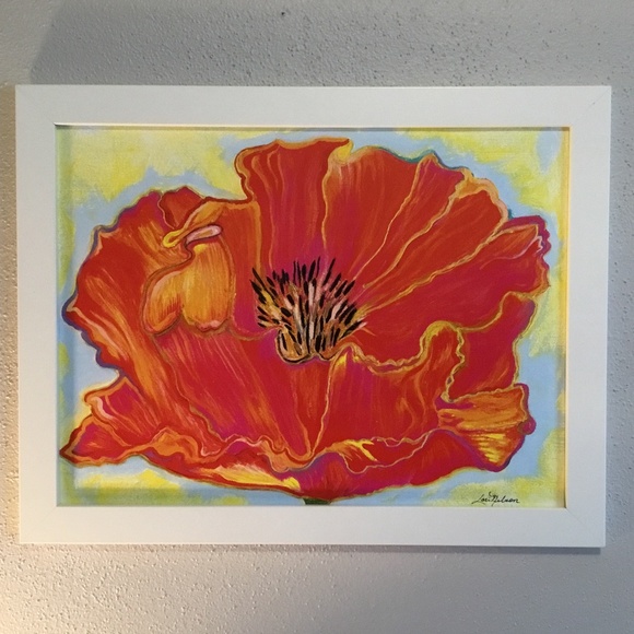 Hand Crafted Other - NEW POPPY FLOWER PRINT FROM ORIGINAL ACRYLIC PAINTING.